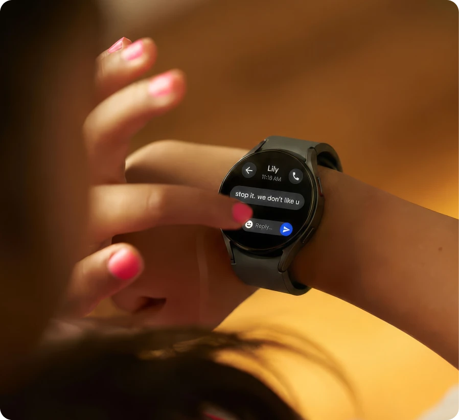 A child using the Bark Watch