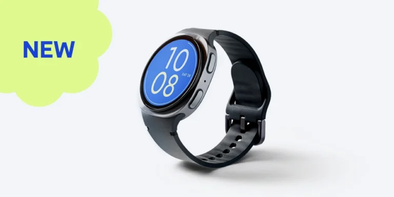 Bark Watch, a black smartwatch showing the time, marked new