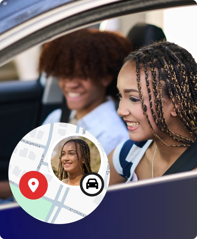 A parent checking their child&rsquo;s location on the Bark dashboard