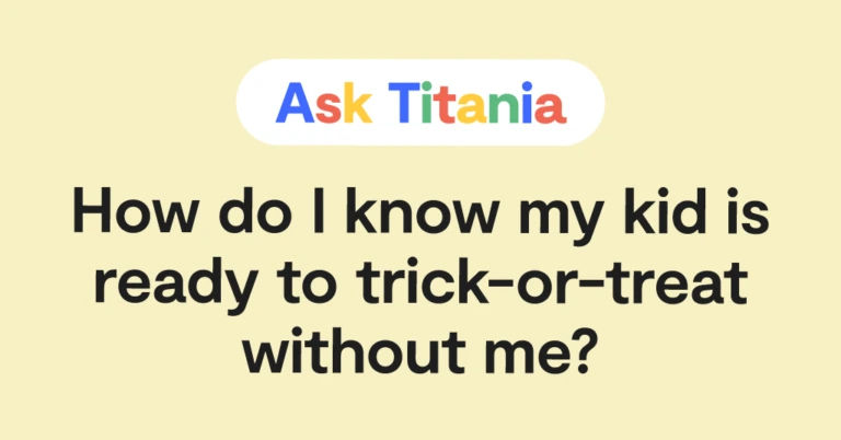 google esque question about your kid wanting to trick or treat alone this year
