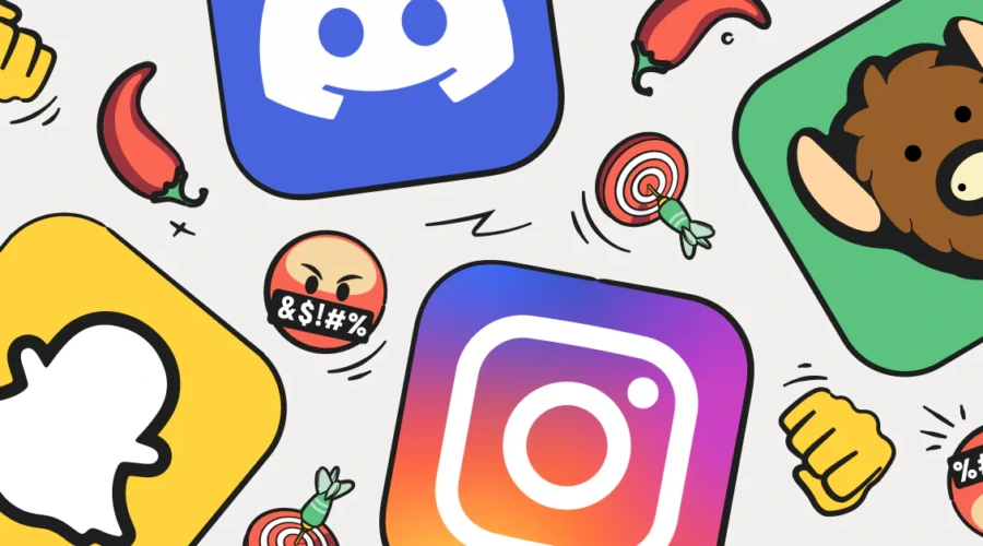 Dangerous apps for kids icons