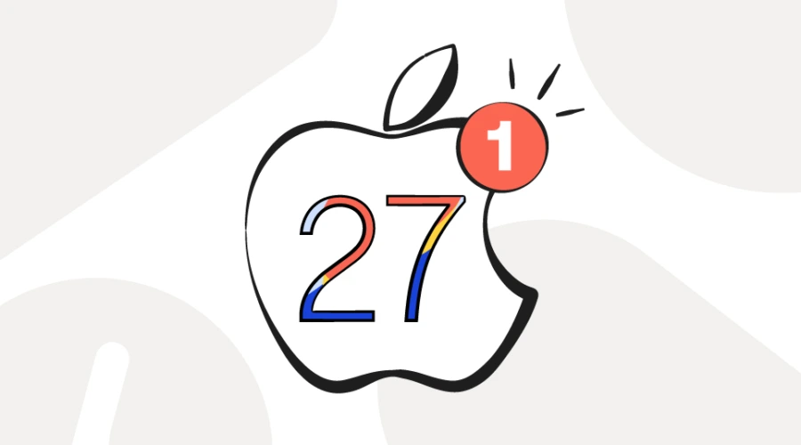 apple logo with 27 in it